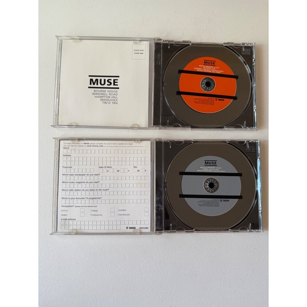 Muse Muscle Museum Parts 1 & 2 CD Hype Sticker Enhanced Order Form Tested - Picture 4 of 5